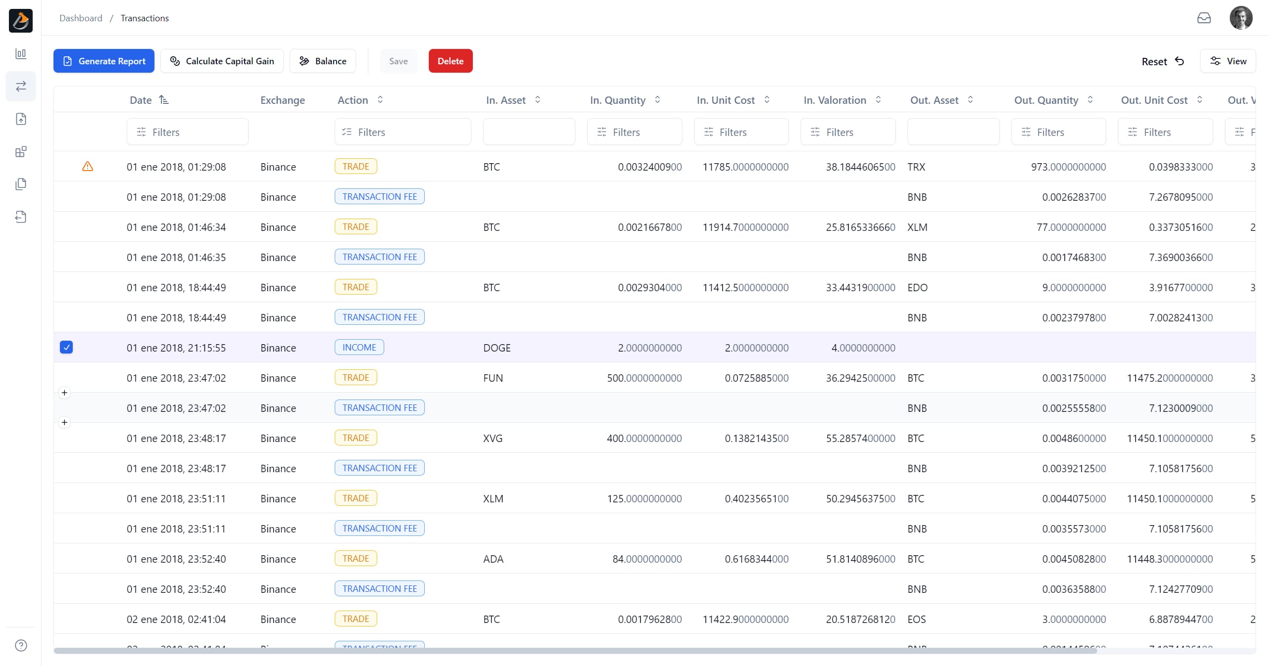Investaxes Dashboard
